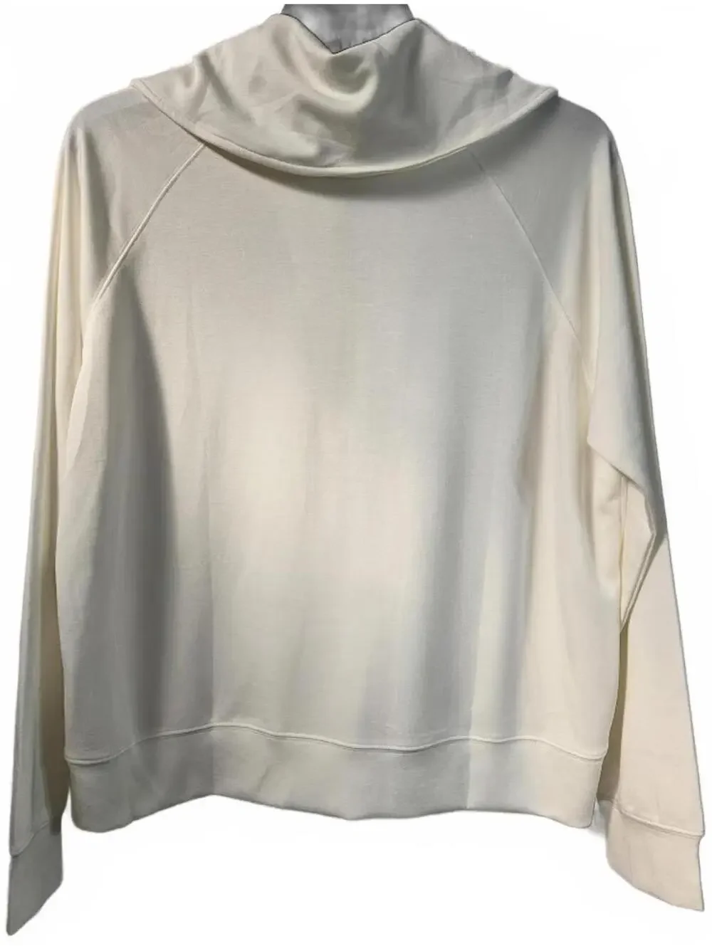 White Half-Zip Pullover Sweatshirt Size XL No Brand